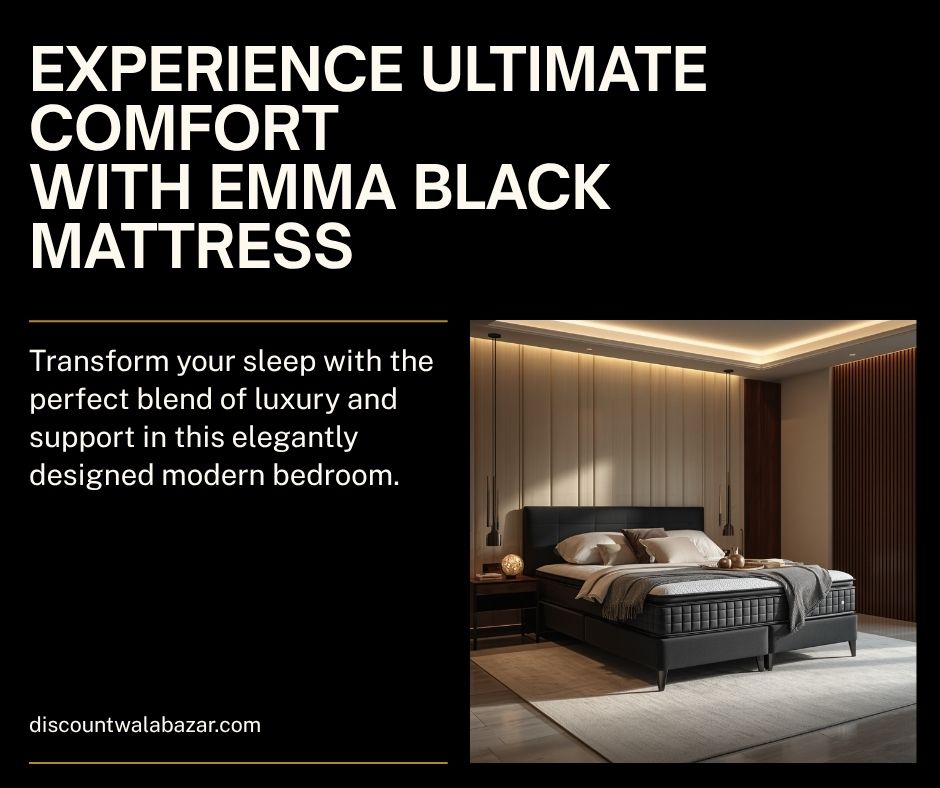 Emma Black Mattress king size memory foam mattress for home bedroom