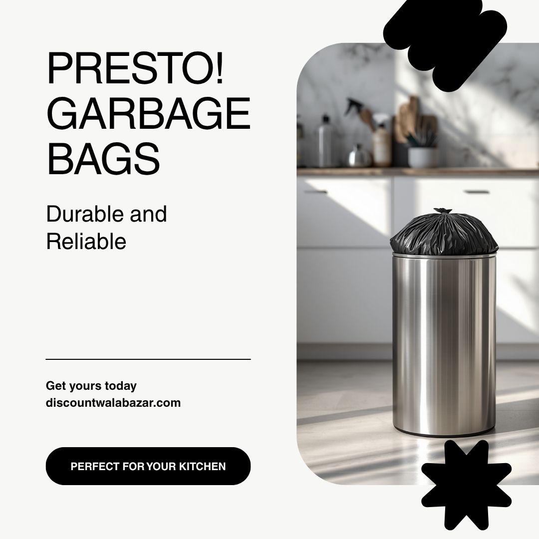Presto! Garbage Bags for kitchen, office, and household waste disposa