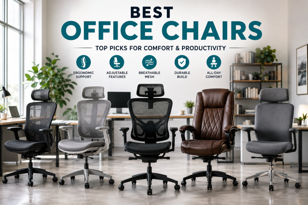 Best office chairs for home and professional workspaces.