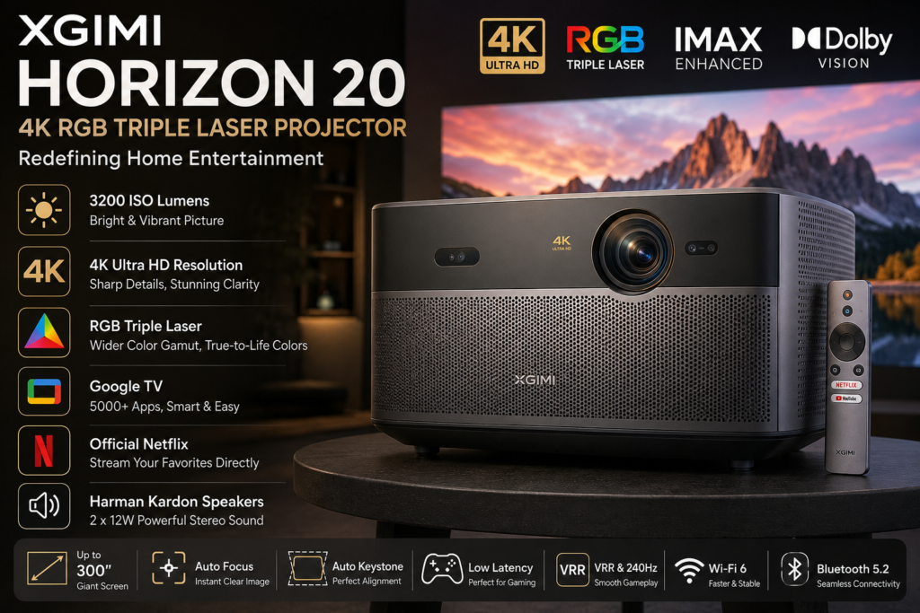 XGIMI Horizon 20 4K RGB Triple Laser Projector